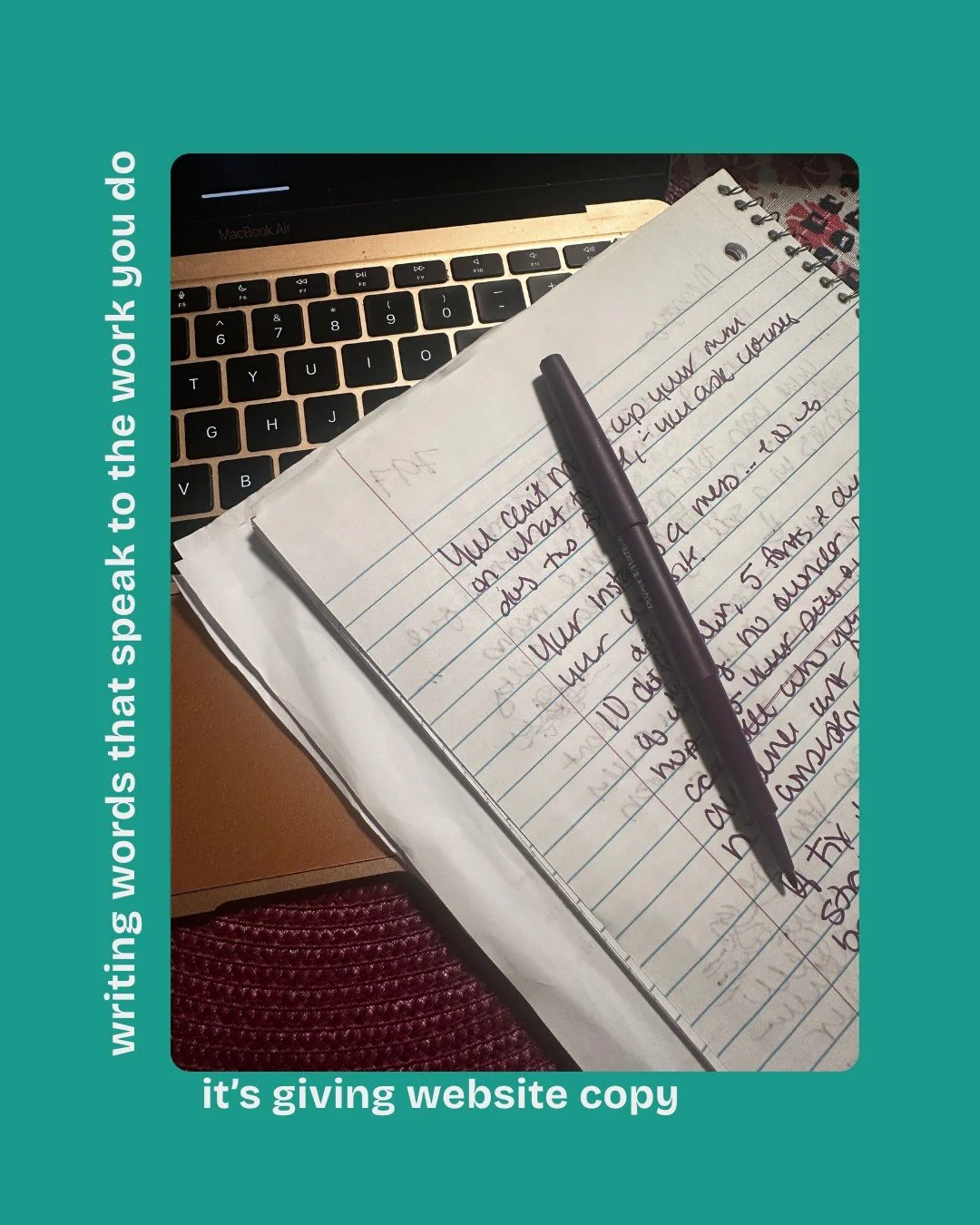 You can have a pretty website, but if your words don't lead your customers in a journey that shows what you offer as the solution, then what's the point.

I see words as the glue that holds your website together. 

Need words for your website, DM me.