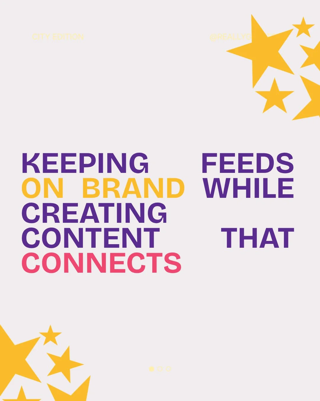 Two feeds. Two totally different audiences. Both on brand.

"On brand" doesn't mean matching colors. It means your people see your post and think, that's for me.
Swipe to see how it plays out for an event planner and a church: two audiences