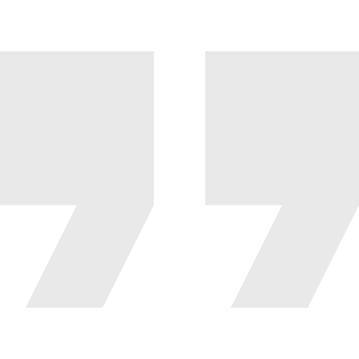Large gray quotation marks on a black background.