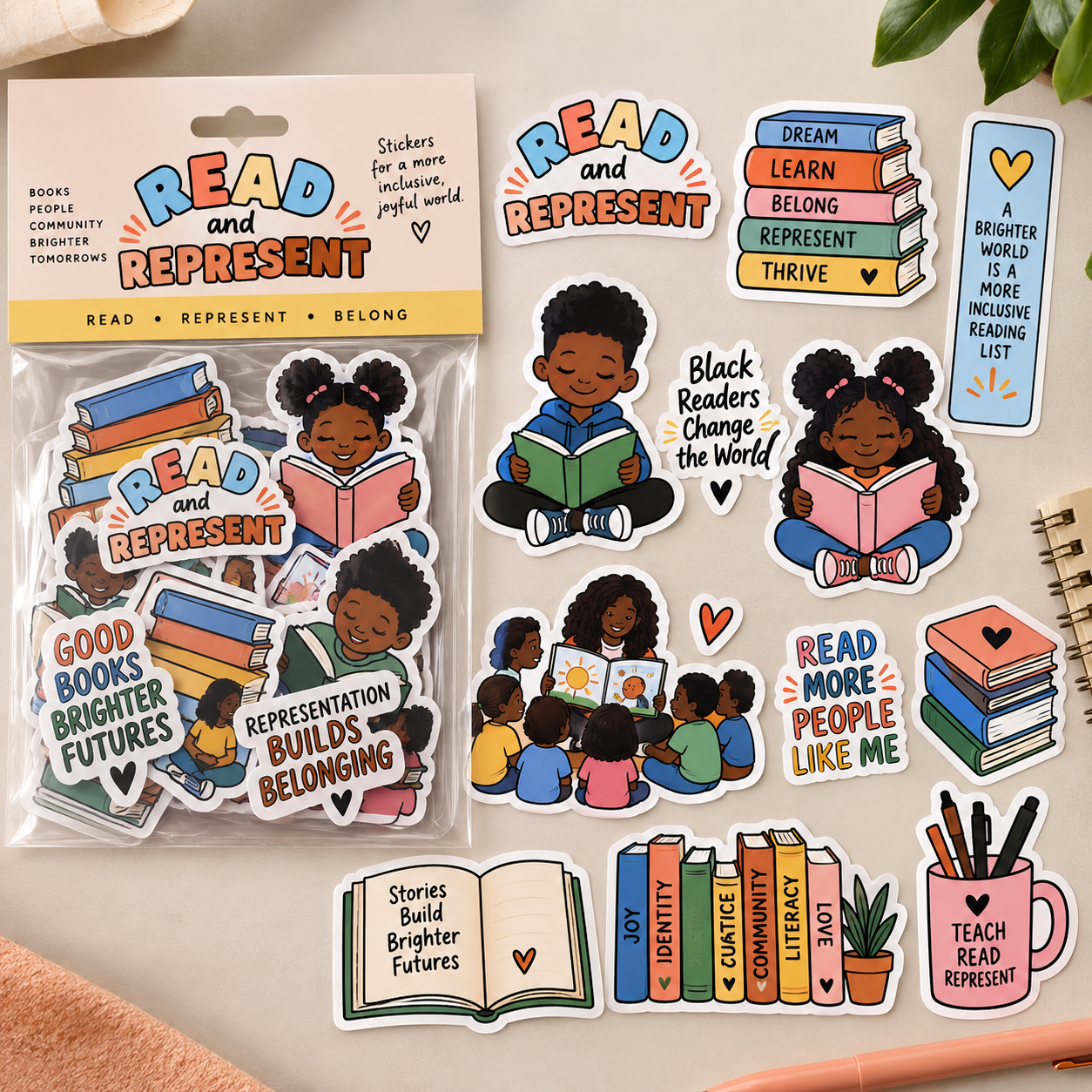 Read & Represent | Literacy Sticker Sheet
