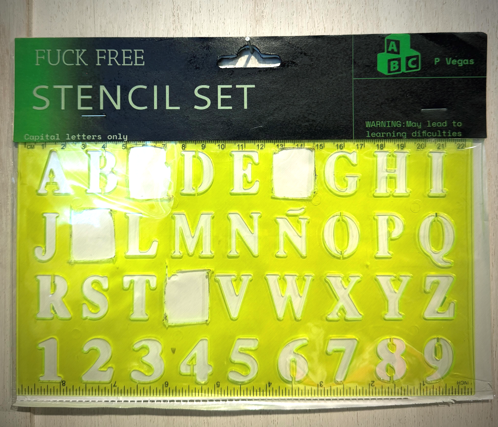 F@#$ free stencil set $25