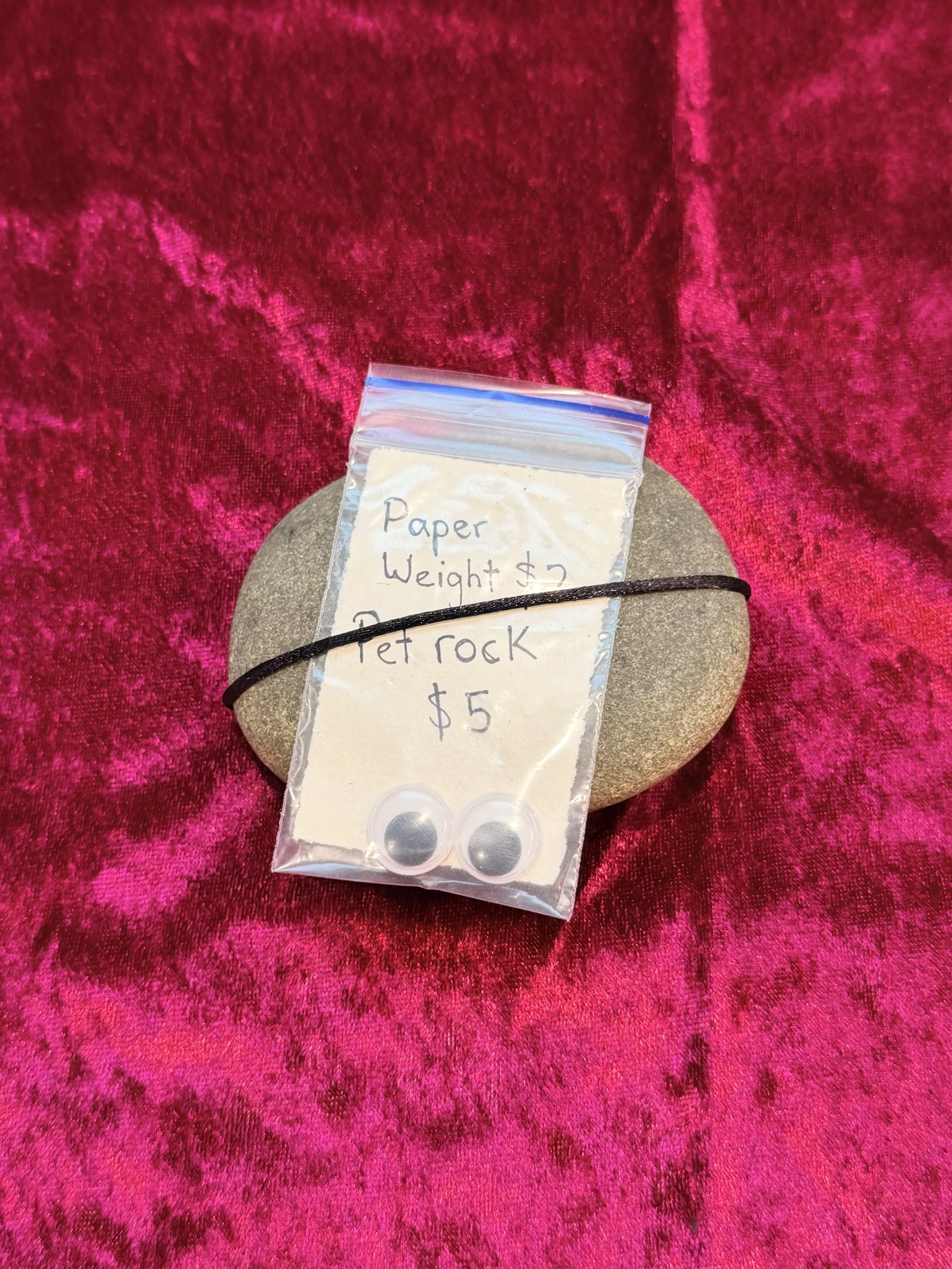 Paper weight $2 Pet Rock $5