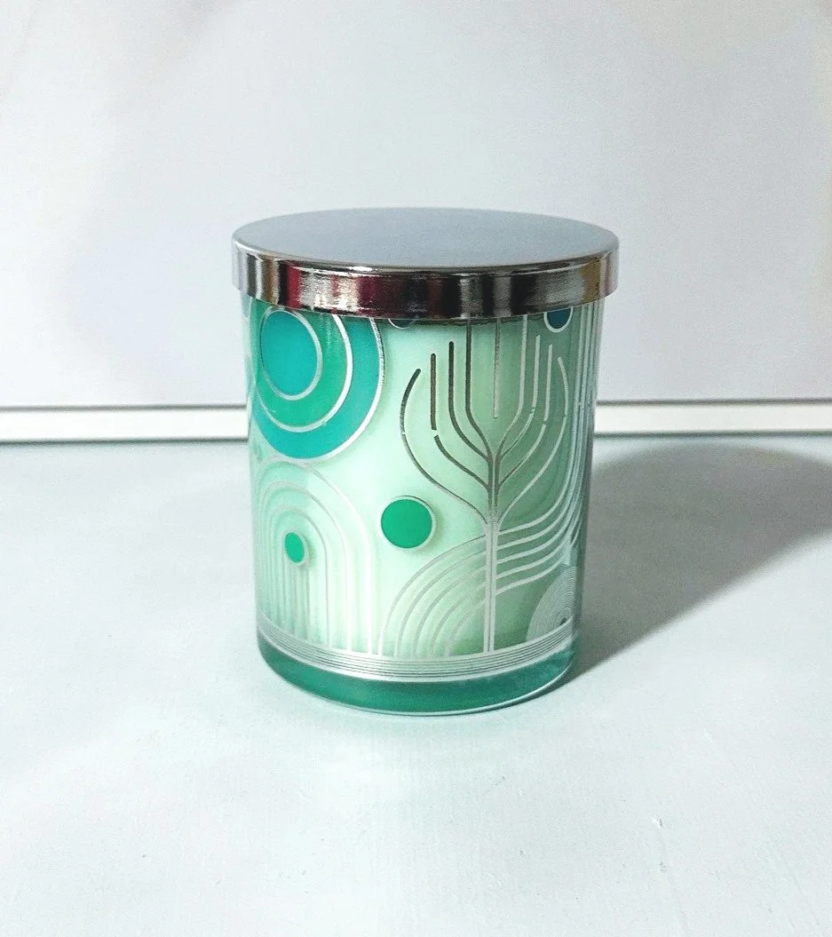 Aurora Teal & Silver Soy Candle