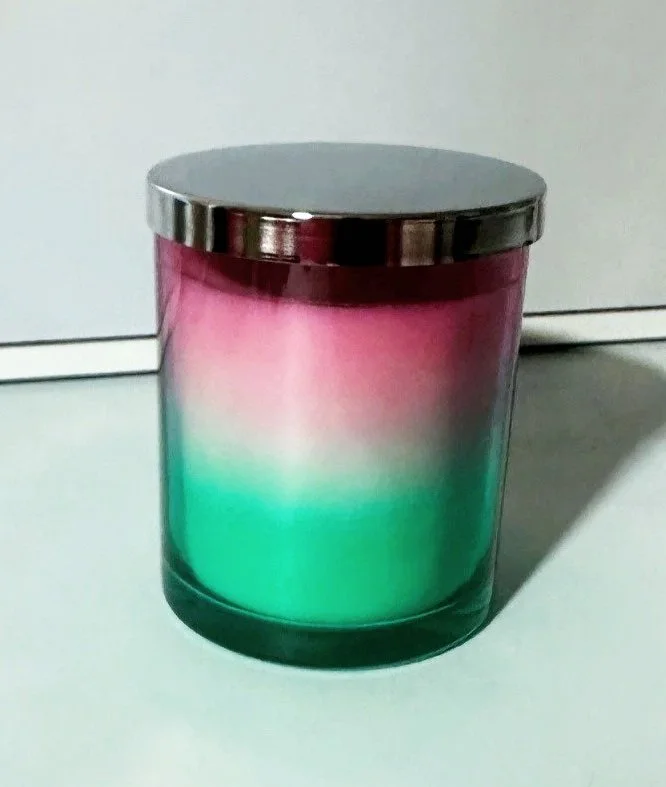 Soy Candle Teal/Pink