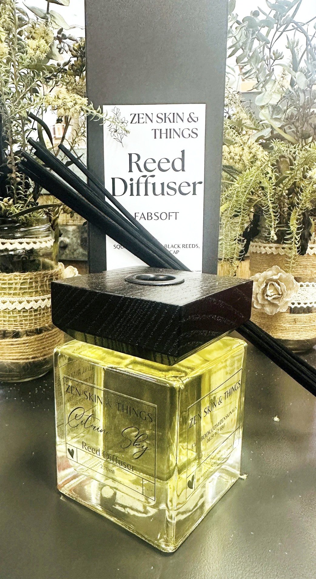 Black Reed Diffuser Large