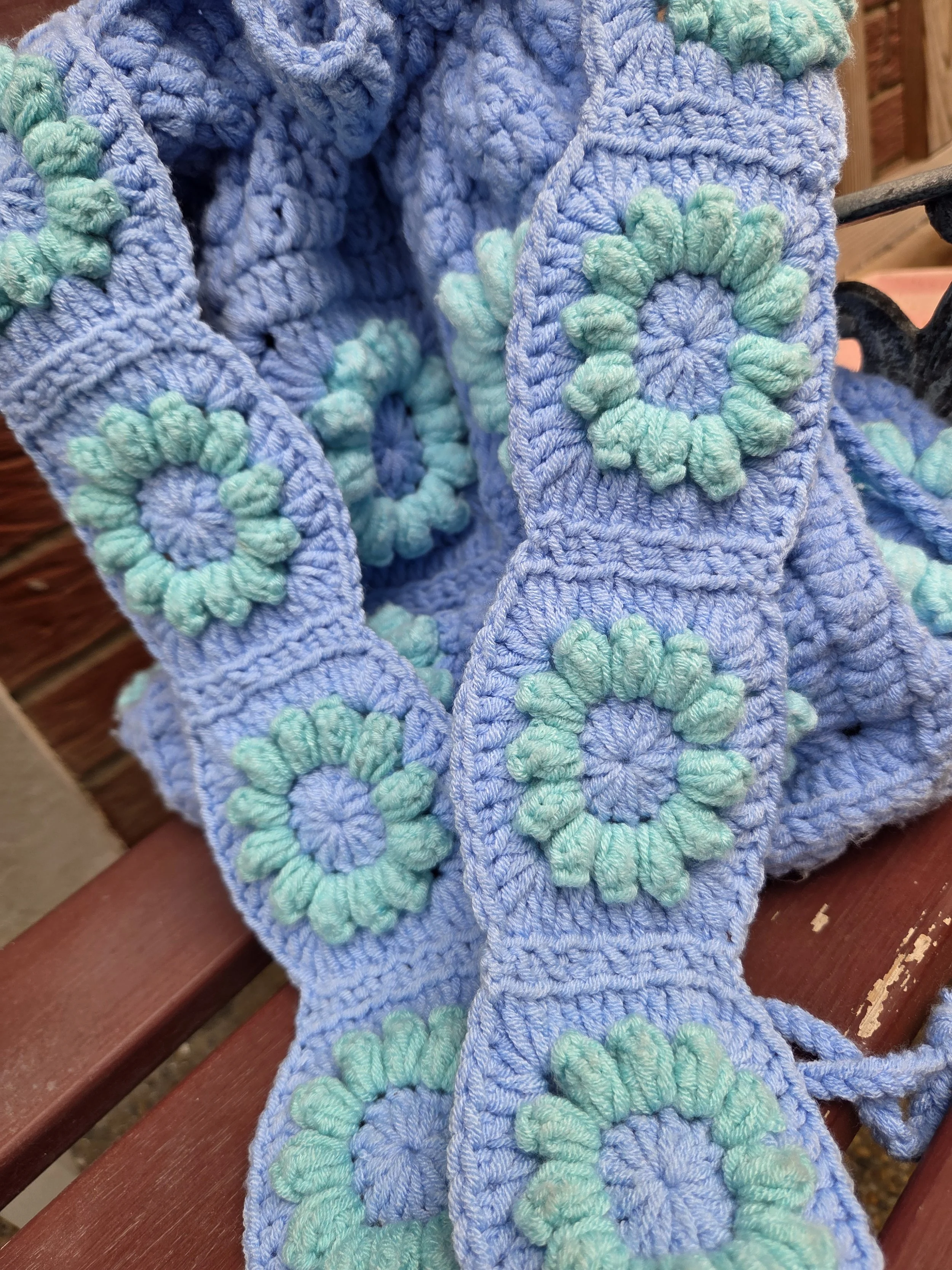 🌿 Minty's 3D Daisy Drawstring Bag Pattern