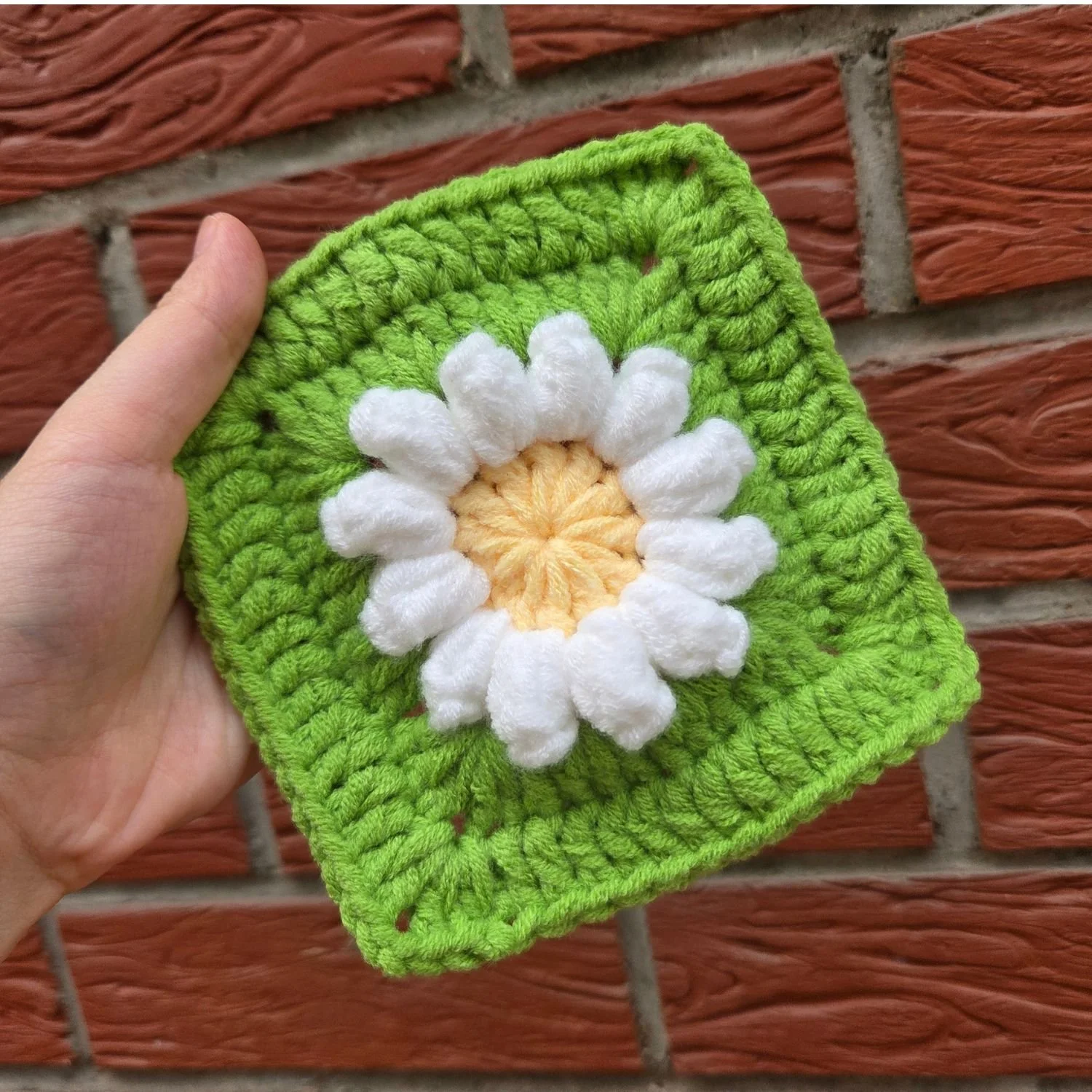 🌱 Minty's 3D Daisy Granny Square Pattern