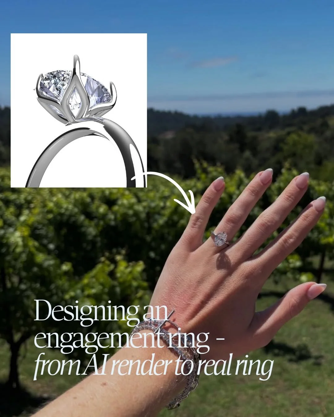 A groom-to-be came to me with a vision for his fianc&eacute;e&rsquo;s engagement ring - a 3.52 carat stone, and an AI-generated image showing exactly what he had in mind.
Here&rsquo;s the thing: it was gorgeous. It just wasn&rsquo;t buildable - not e