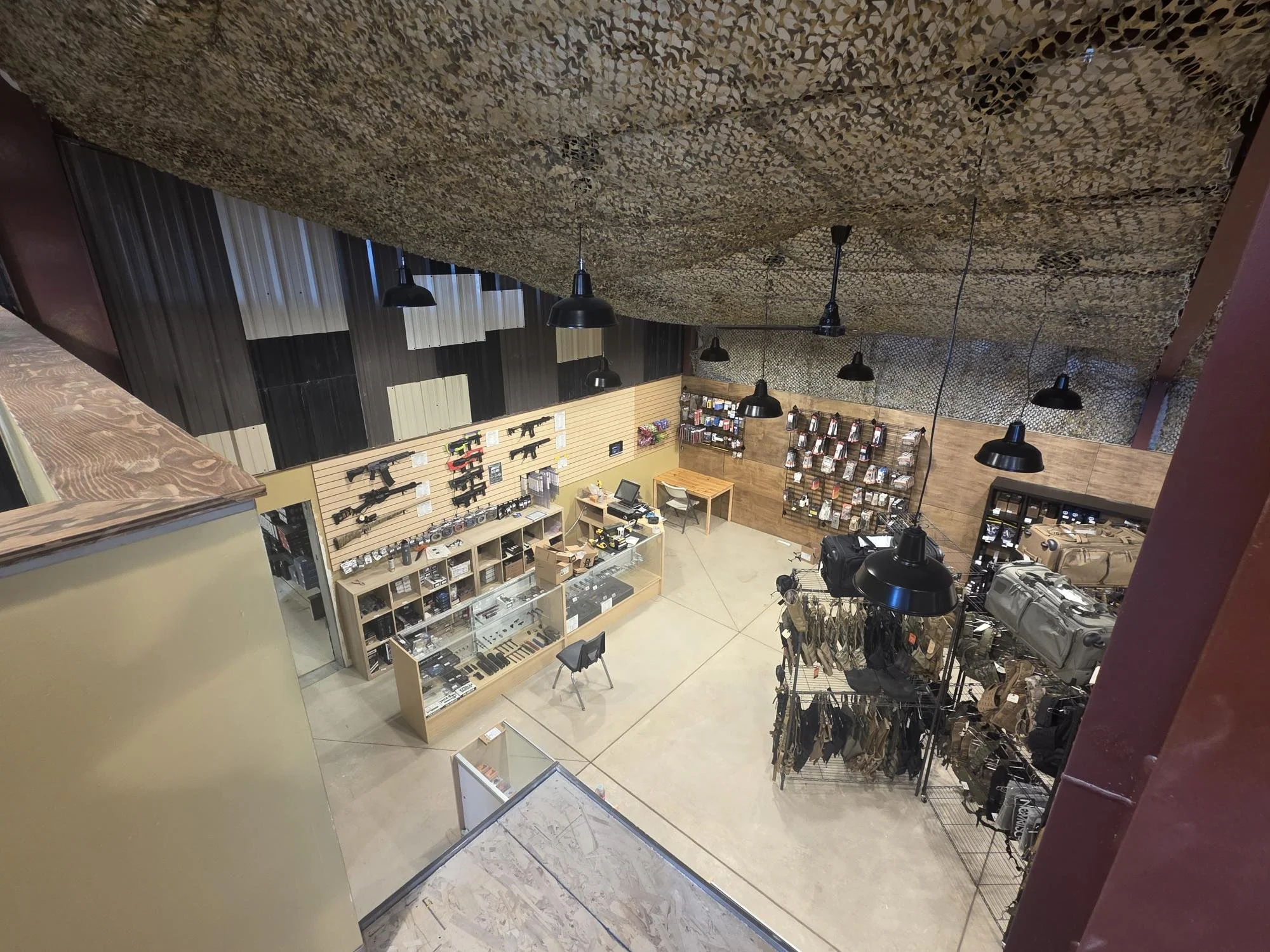Sales room from the upper floor