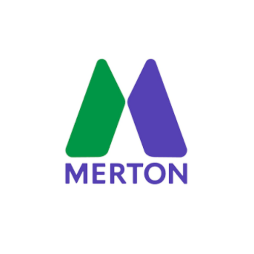 Logo of Merton showing a stylized letter M in green and purple with the word 'MERTON' underneath.