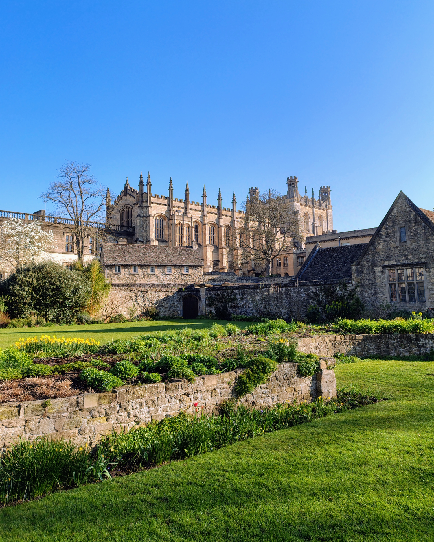 A view of Christ Church College in Oxford. Close to the workshop of Froe Studio which offers bespoke furniture and woodworking courses , classes and workshops.