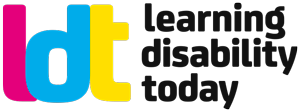 Logo for 'learning disability today' with stylized 'ldt' in pink, blue, and yellow
