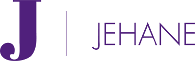 Logo with a large purple 'J' and the word 'JEHANE' in purple text.