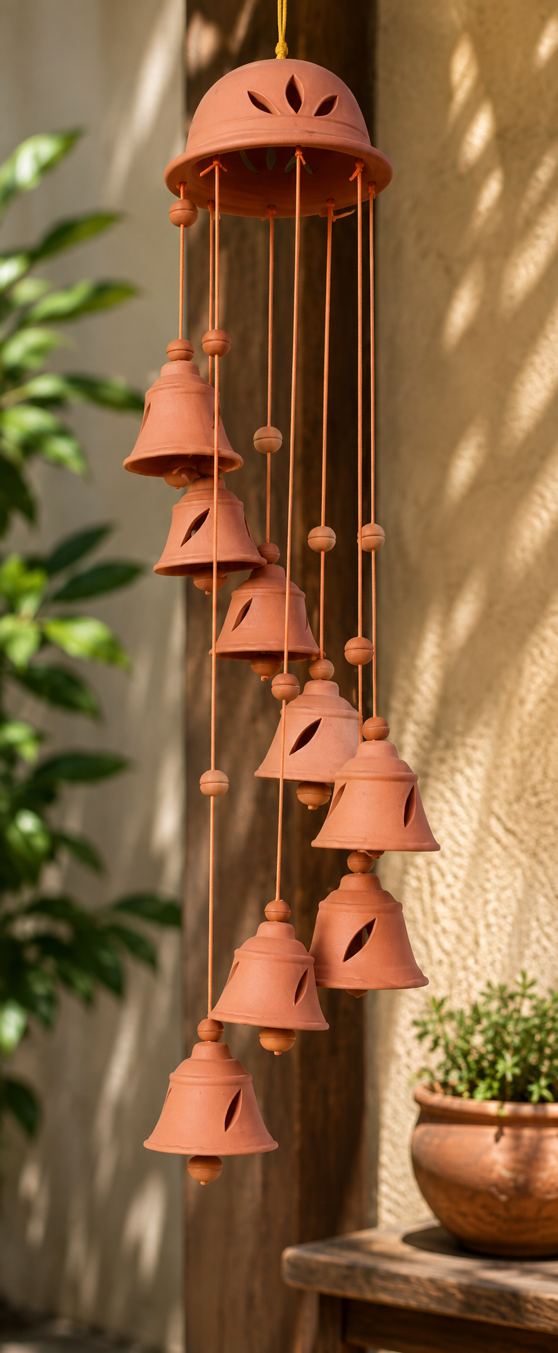 Clay Harmony Hanging Bells