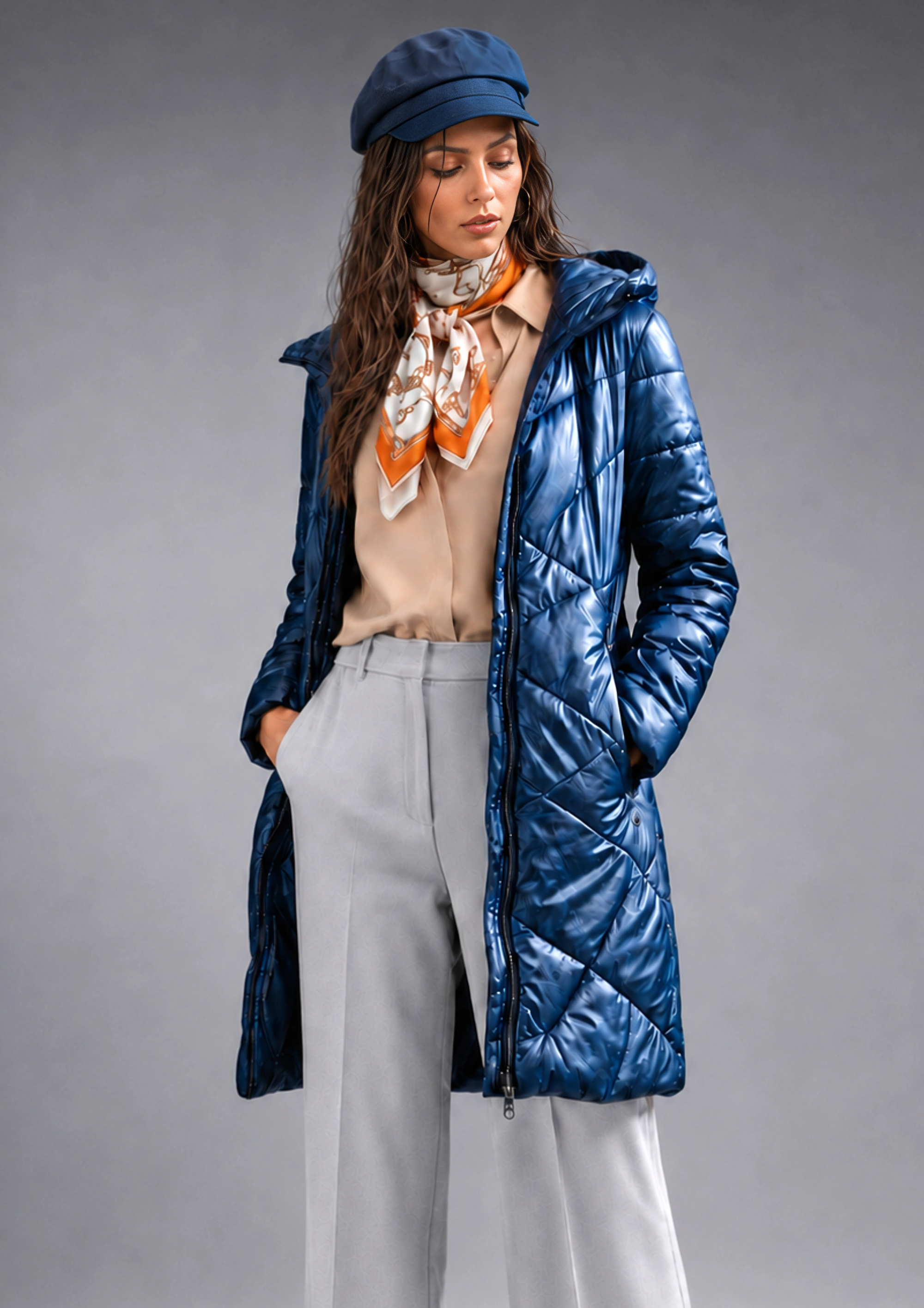 Parka ligera acolchada con capucha
