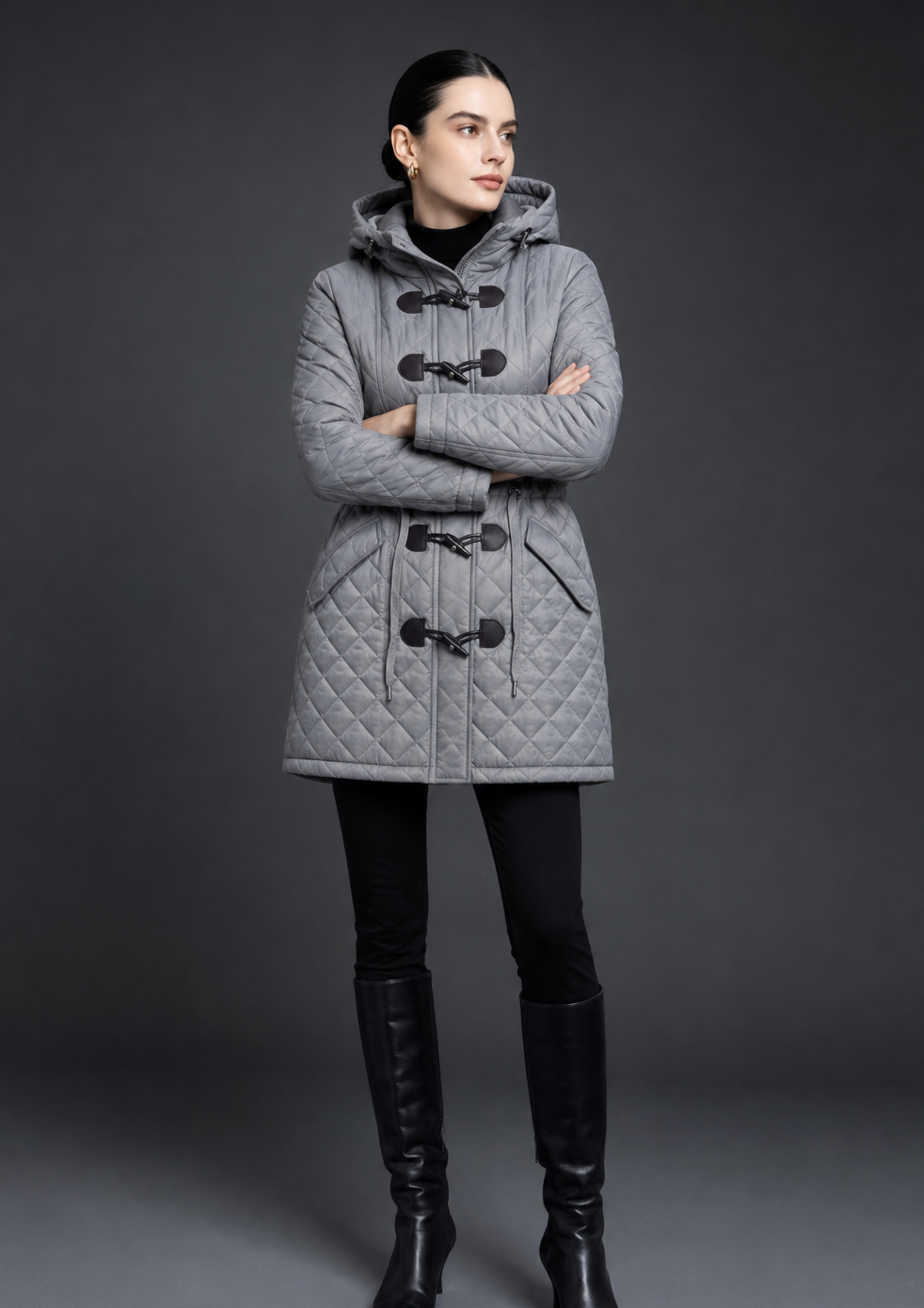 Trenca acolchada gris