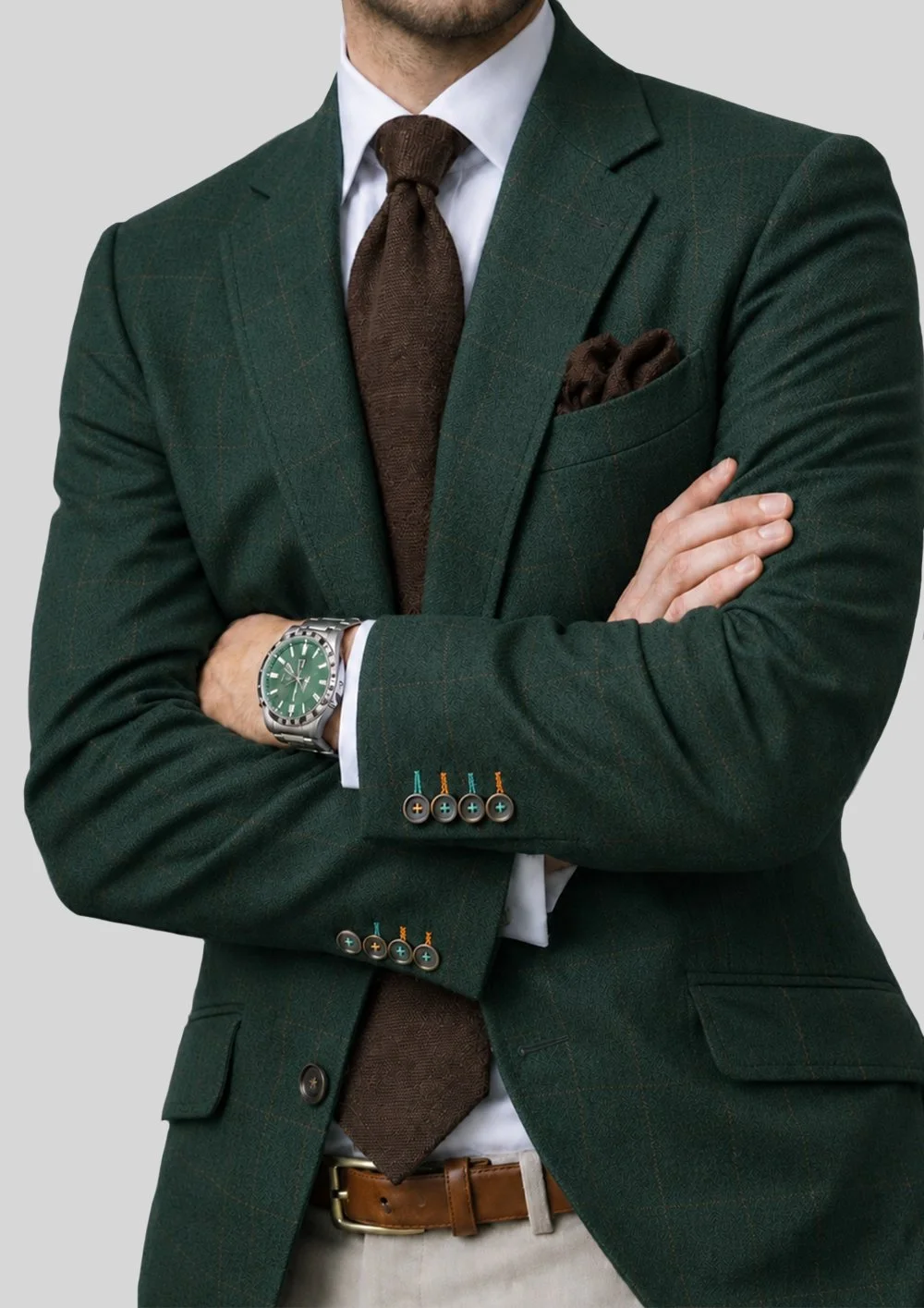 Blazer a cuadros estilo británico