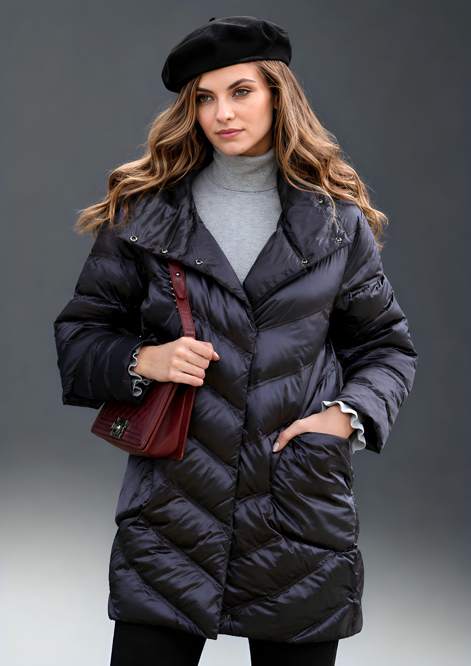 Parka ligera acolchada con mangas desmontables