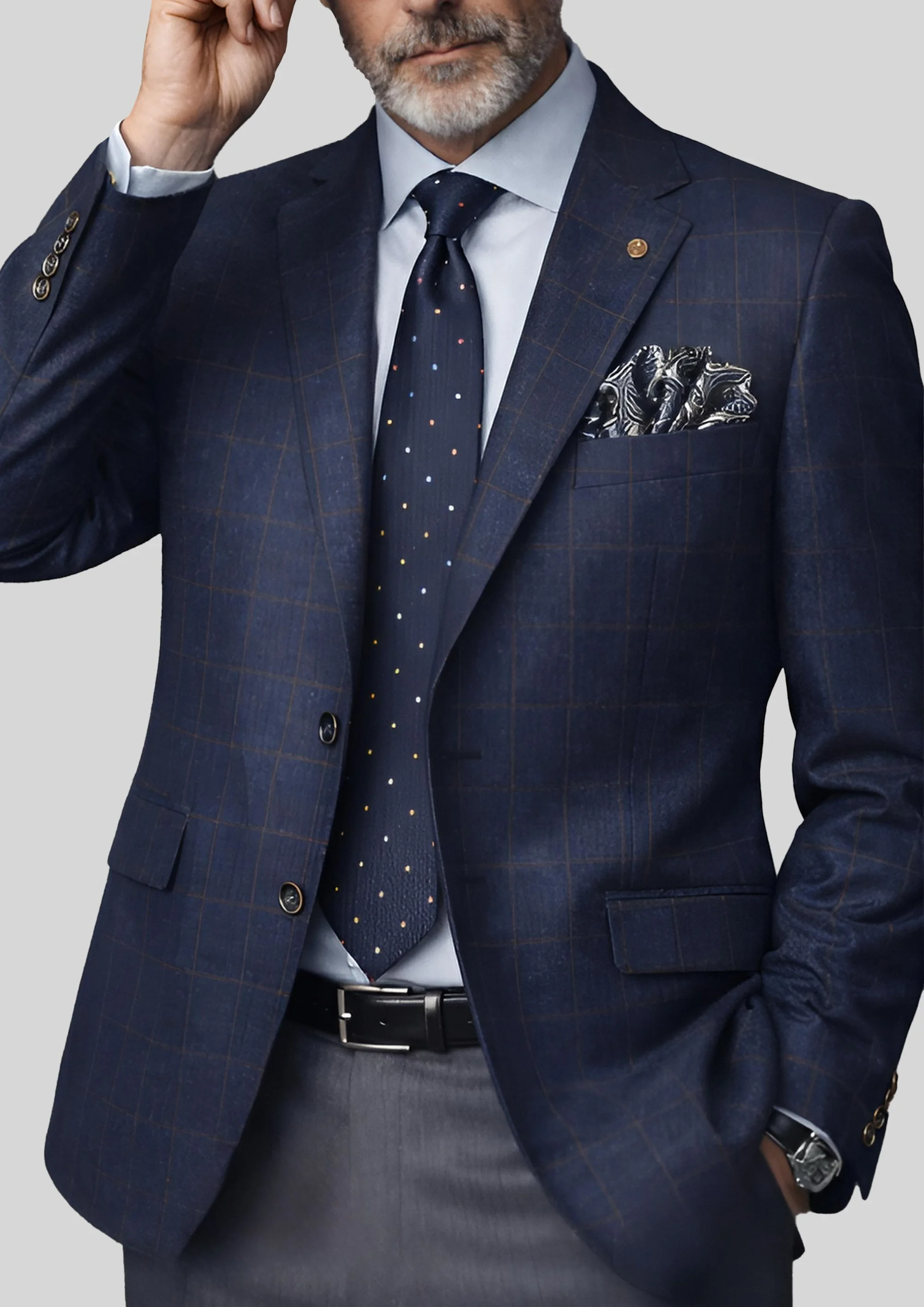 Blazer a cuadros estilo británico