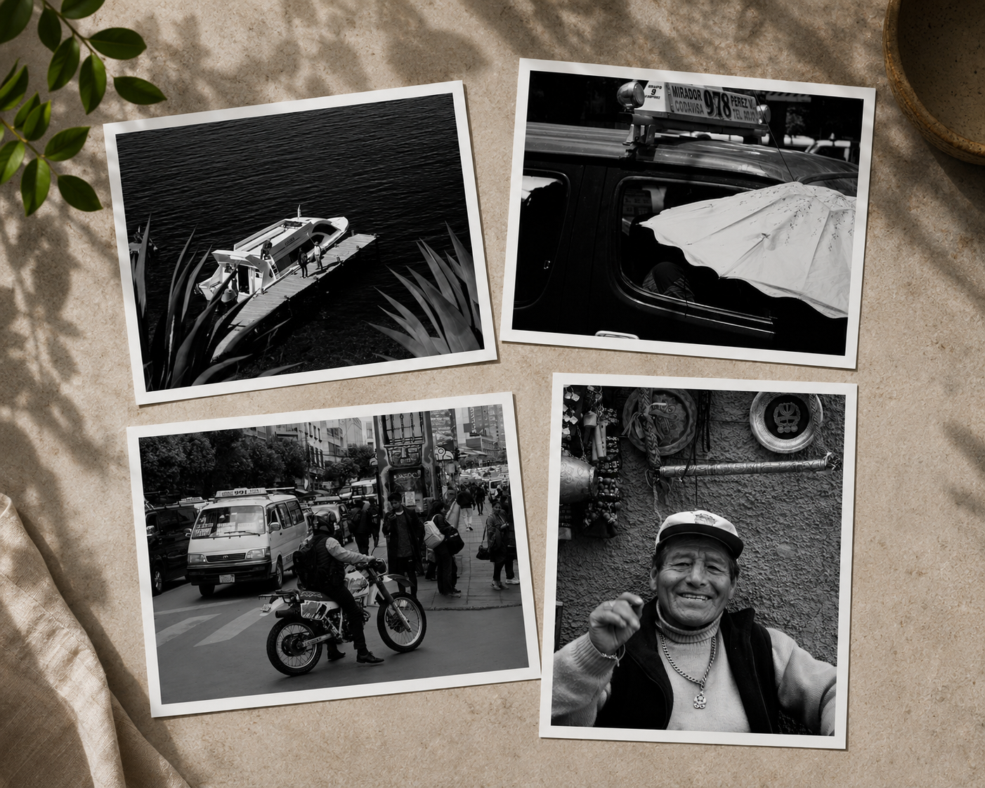 Bolivia, B&W | 4 cards