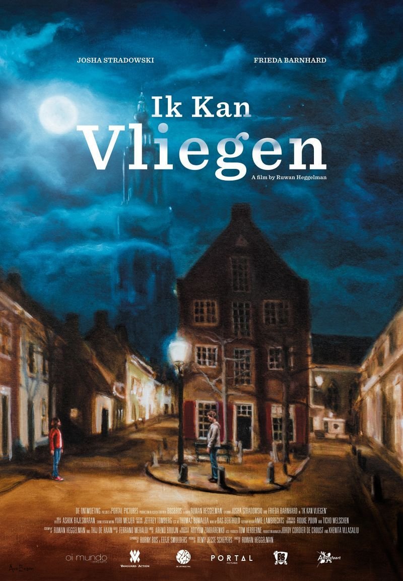 The movie poster for the movie I can fly (Ik kan vliegen)