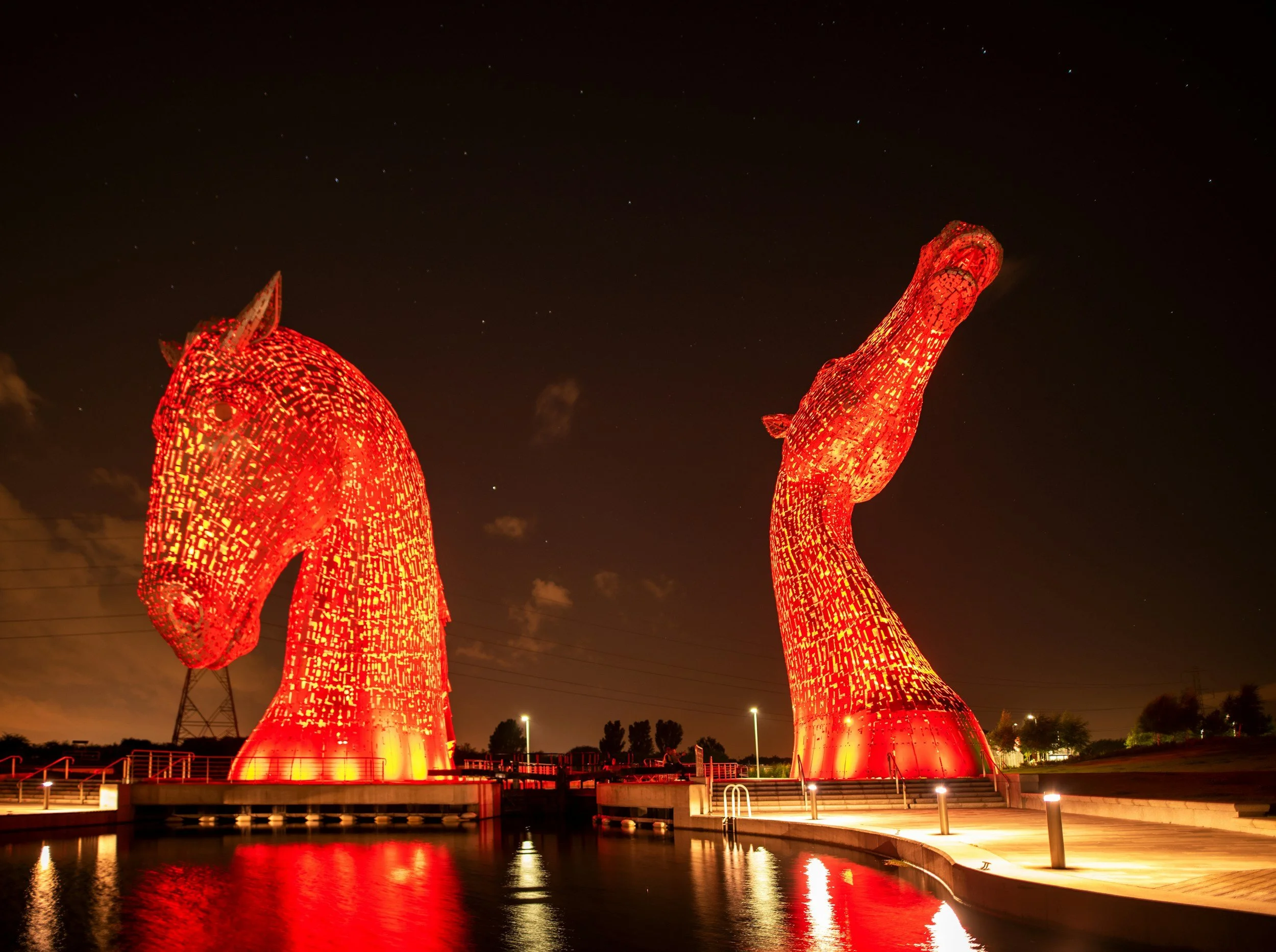 Kelpies at night