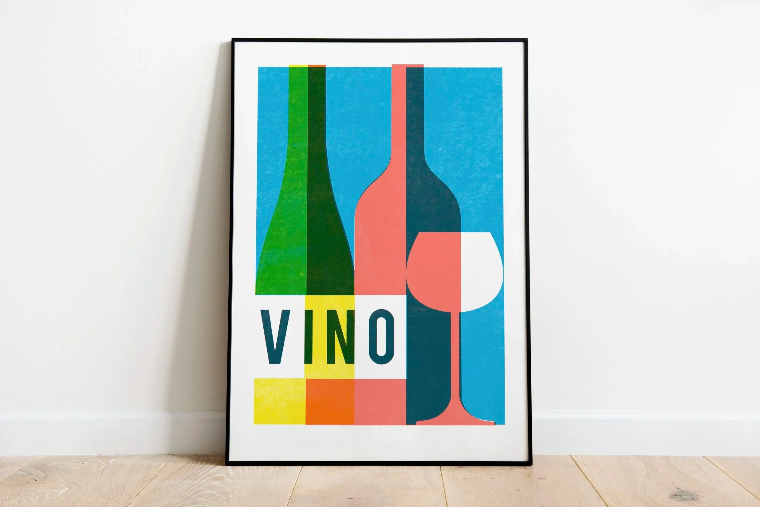 Vino Wine Print by Kieron Redmond