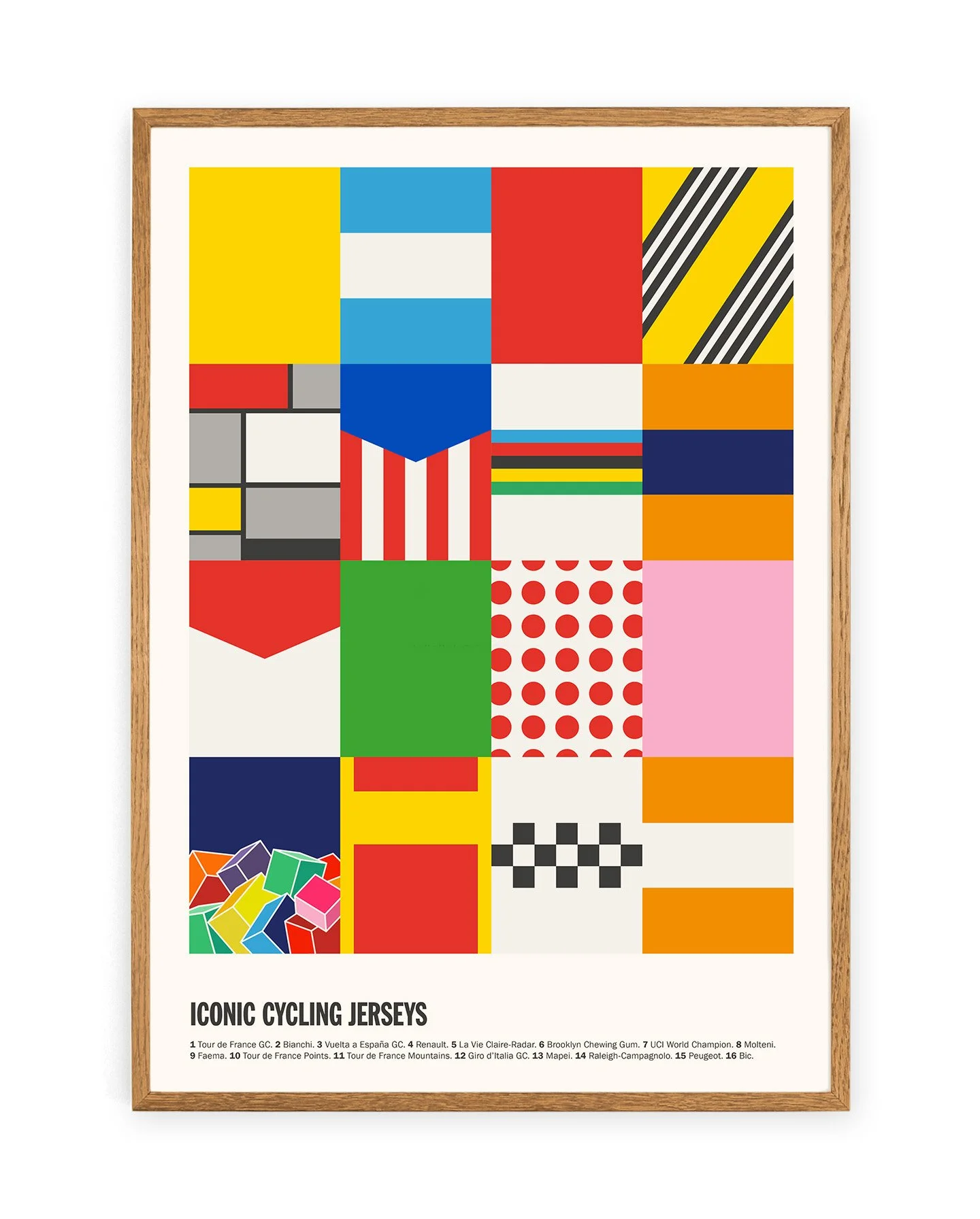 Iconic Cycling Jerseys Print