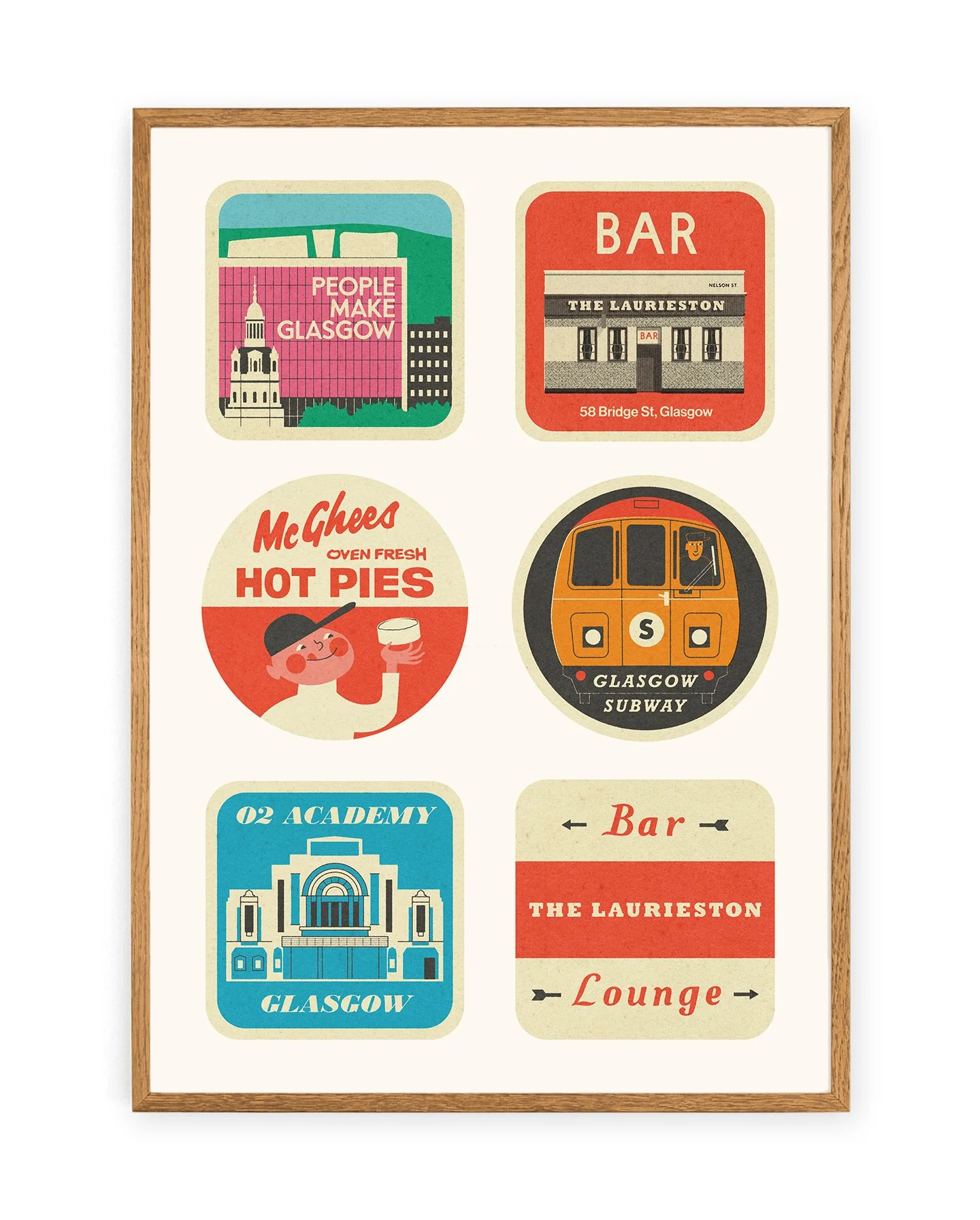 Laurieston Bar Beer Mats Print