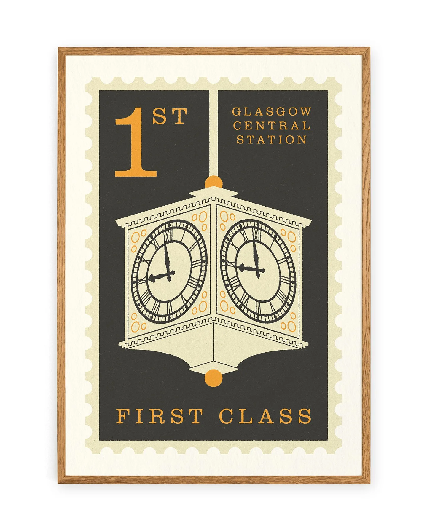 Glasgow Central Station Clock Print