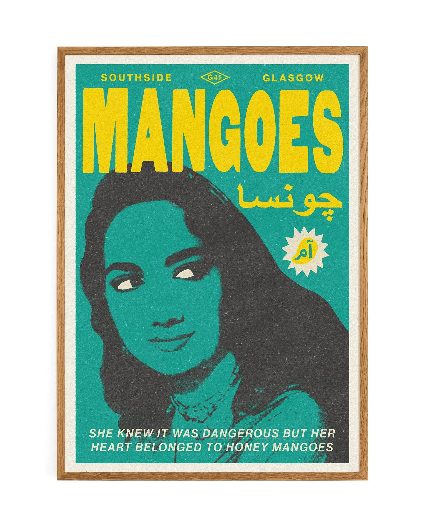 Chaunsa Honey Mangoes Teal Print