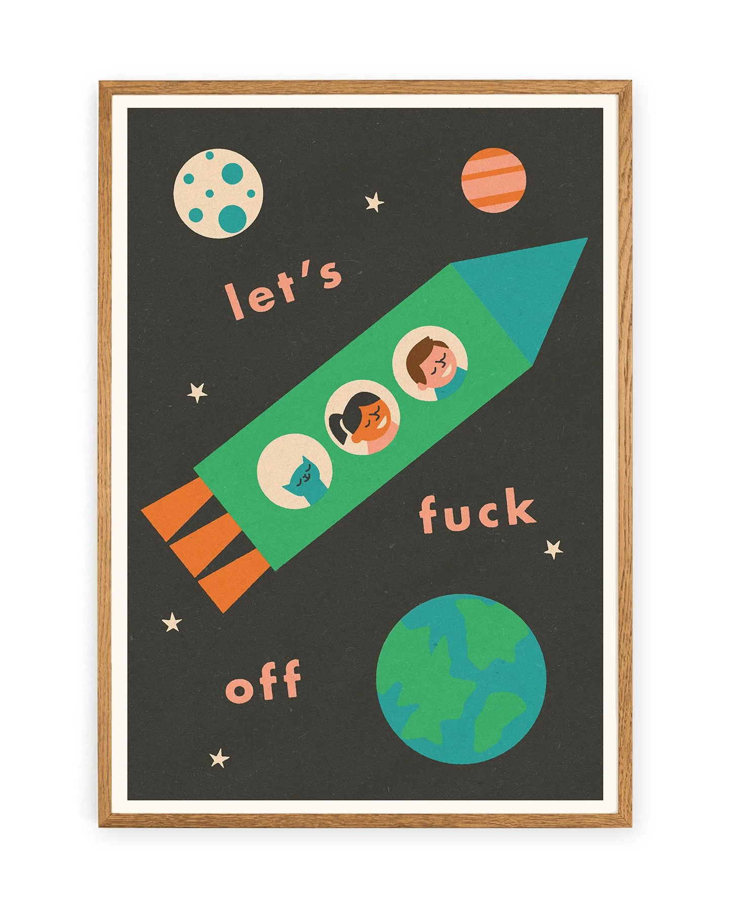 Let's Fuck Off Print (with your choice of cat or dog)