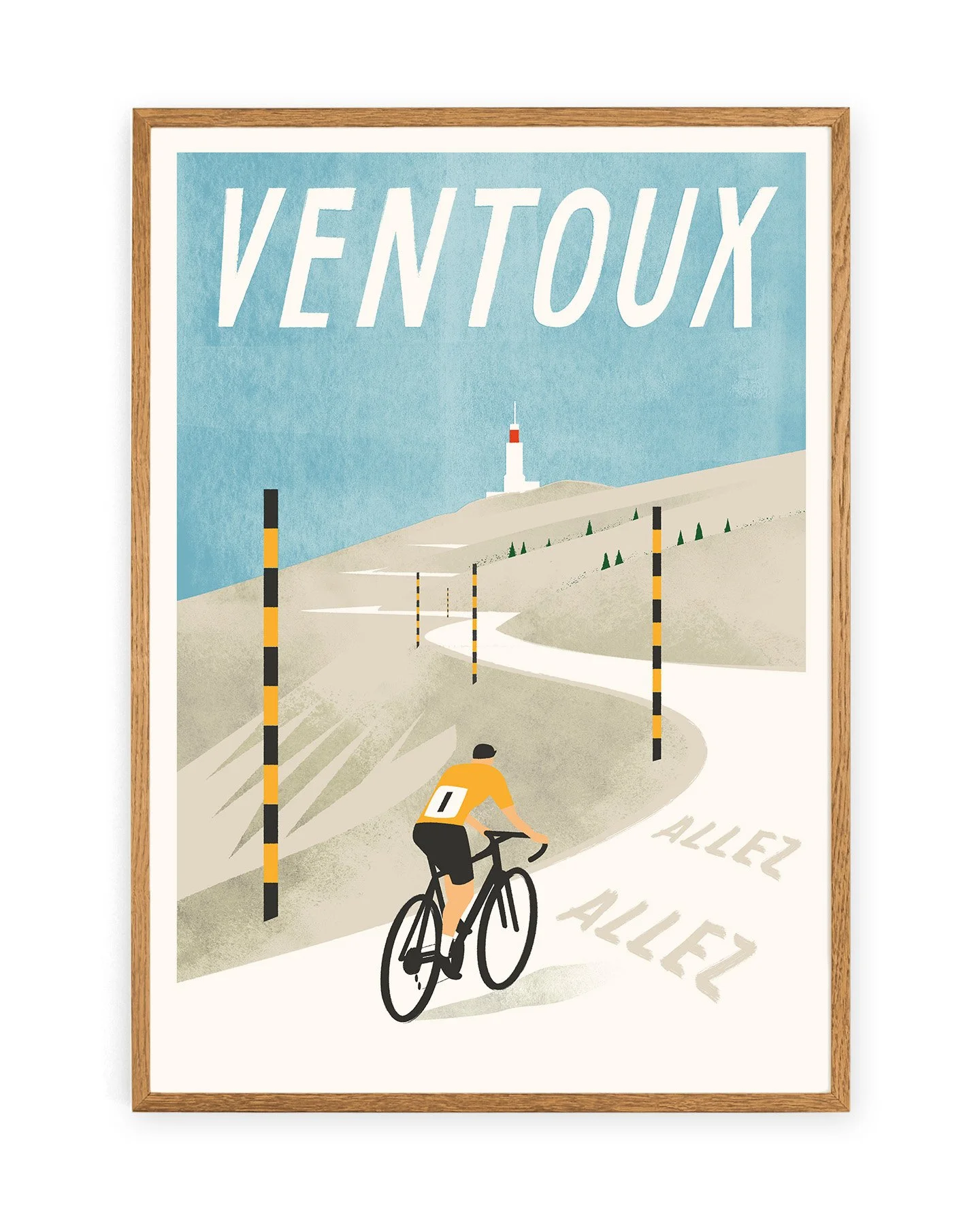 Ventoux Cycling Print