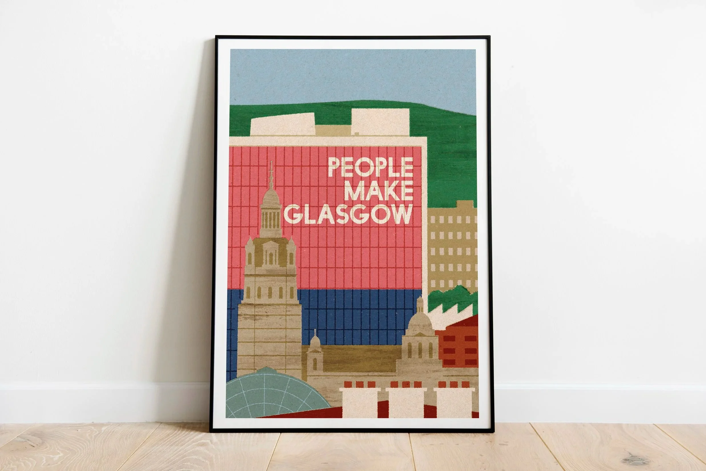 People Make Glasgow Art Print by Kieron Redmond