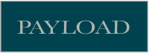 PAYLOADと書かれたダークグリーンのボード