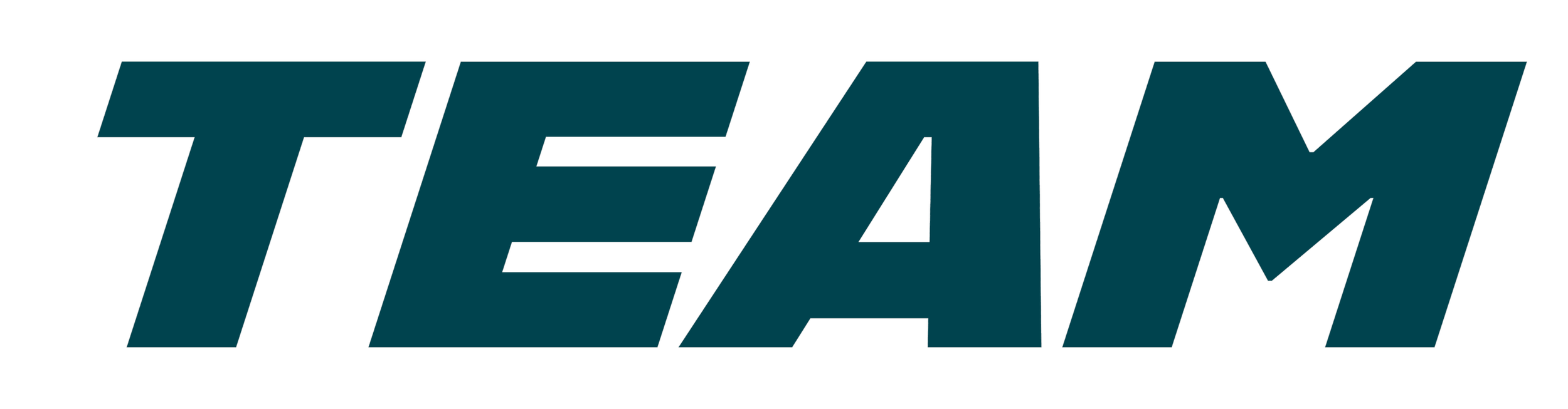 大きなダークグリーンの文字で「TEAM」と書かれている画像