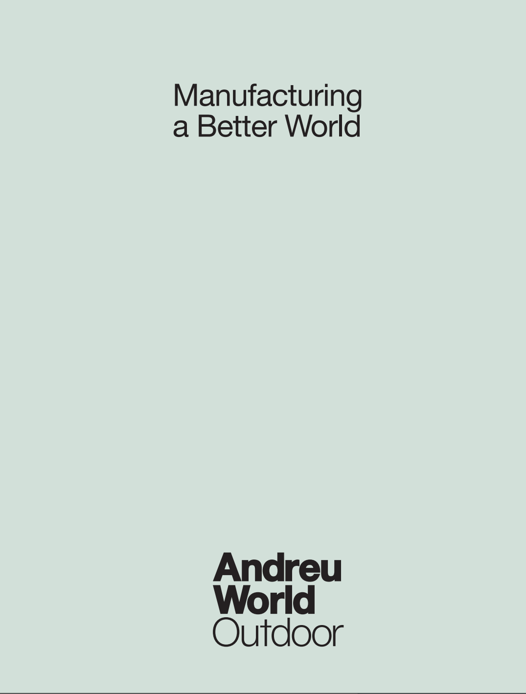 Andreu World Outdoor catalogue