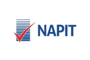 NAPIT logo with a red checkmark inside a blue and white stylized building.
