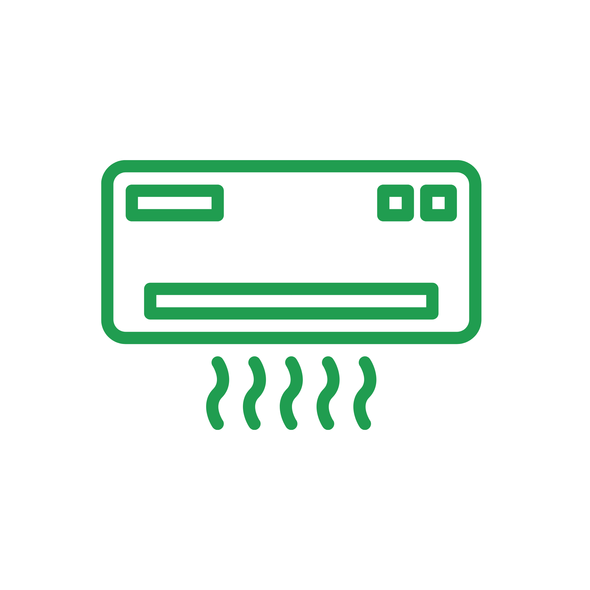 Line drawing of a microwave oven with steam lines rising from it.