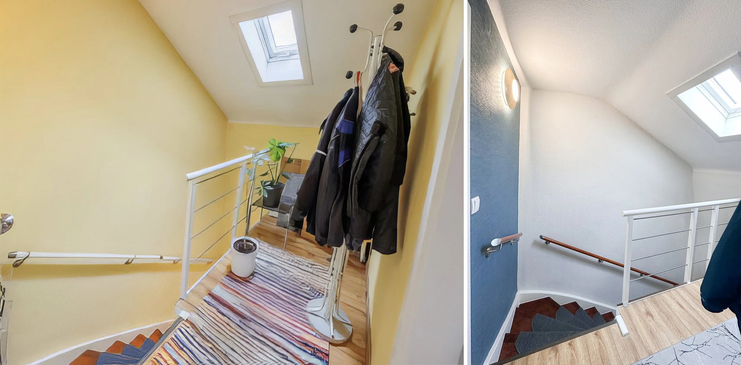 Stairs (Before: Left, After: Right)