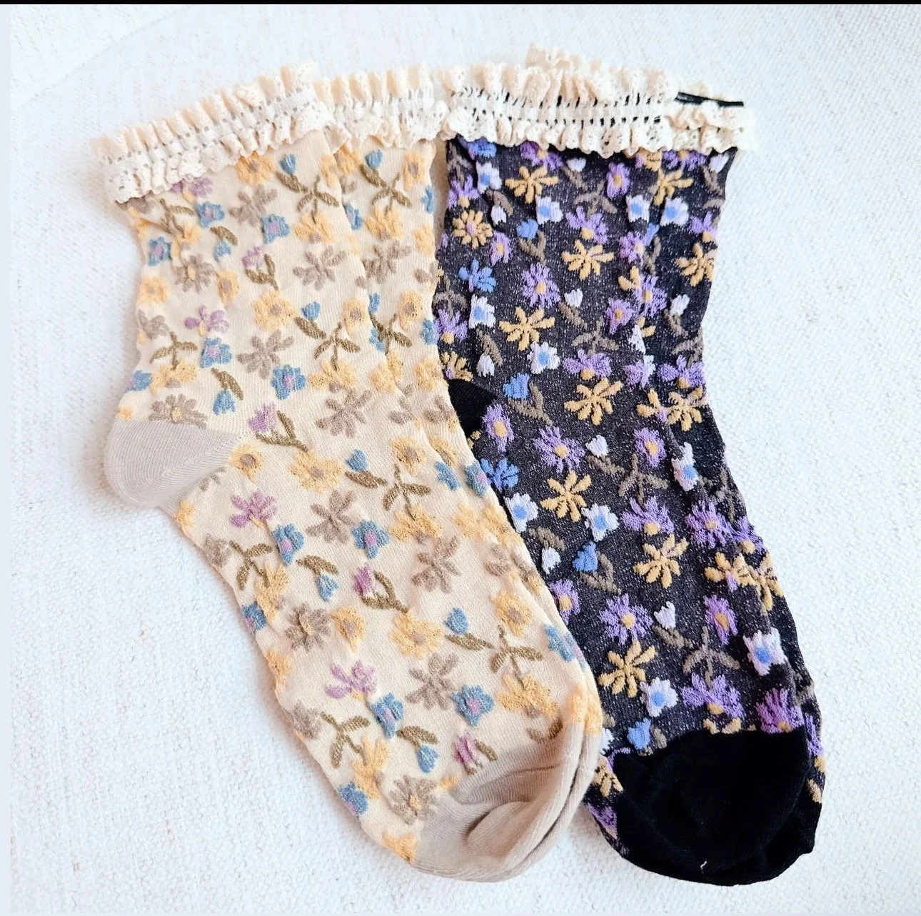 Floral Fantasy Socks Set of 2