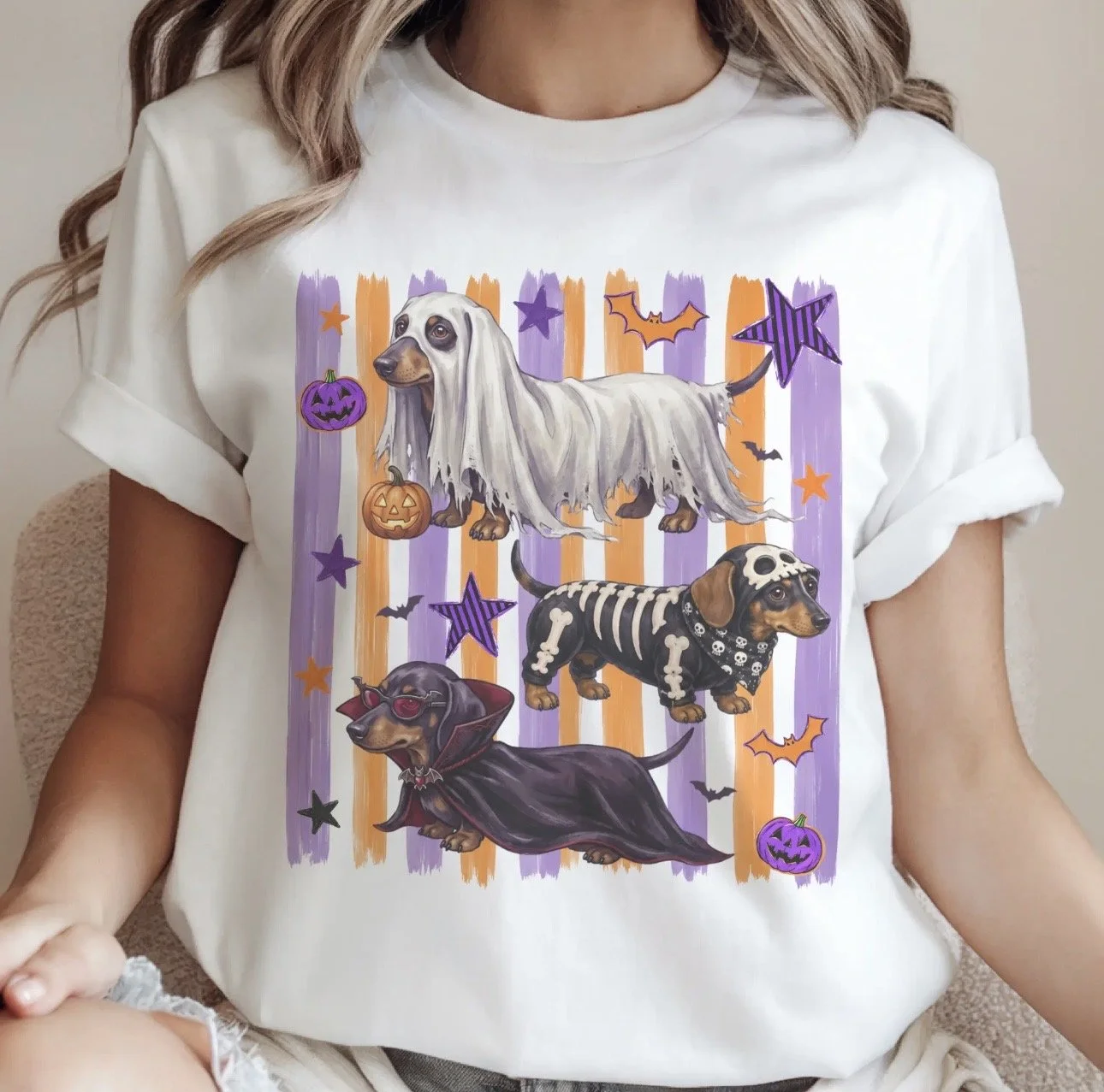 Halloween Dog Ghost Tee