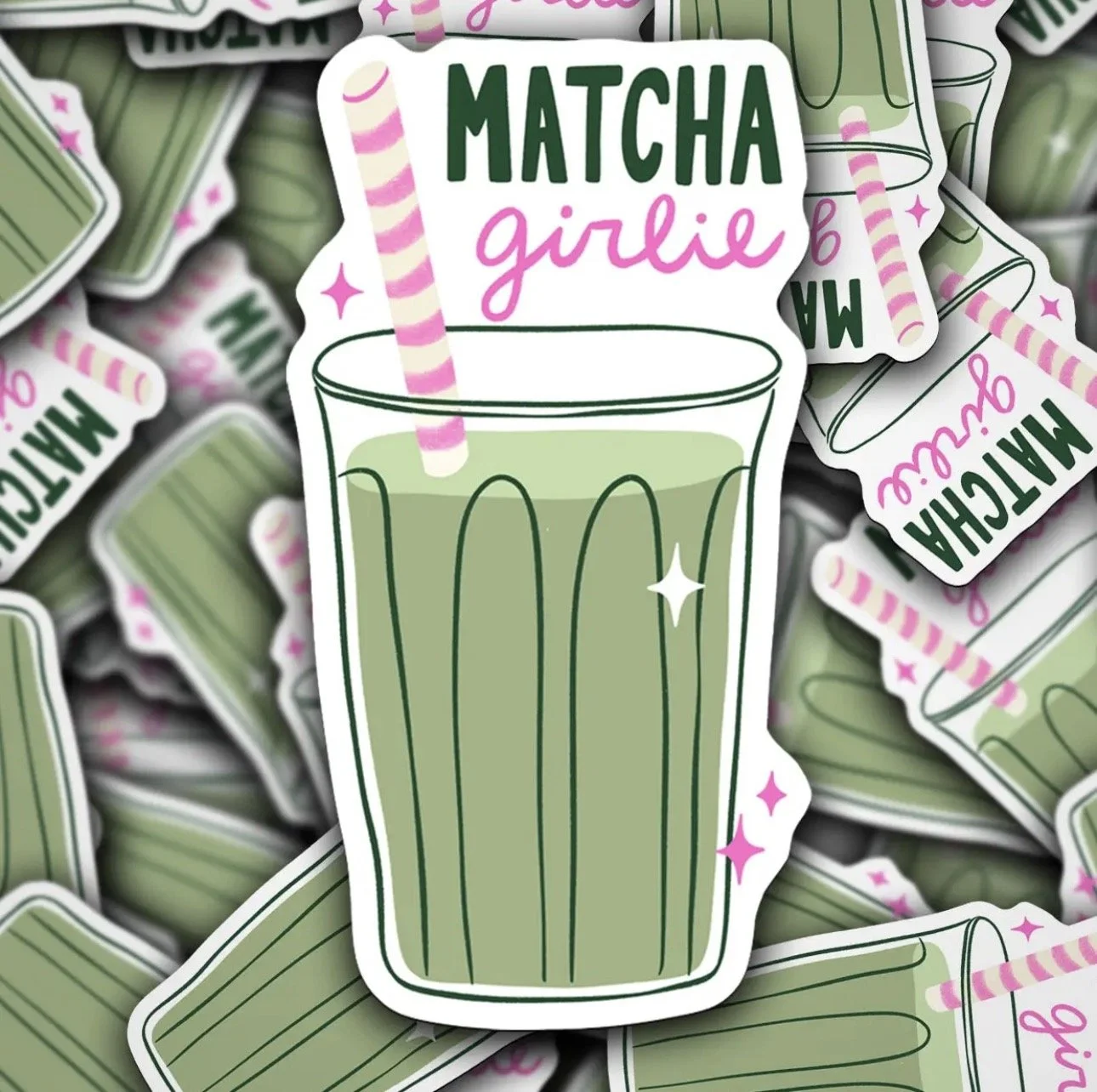 'Matcha Girlie' Vinyl Sticker