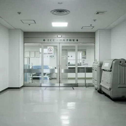 An intensive care unit entrance