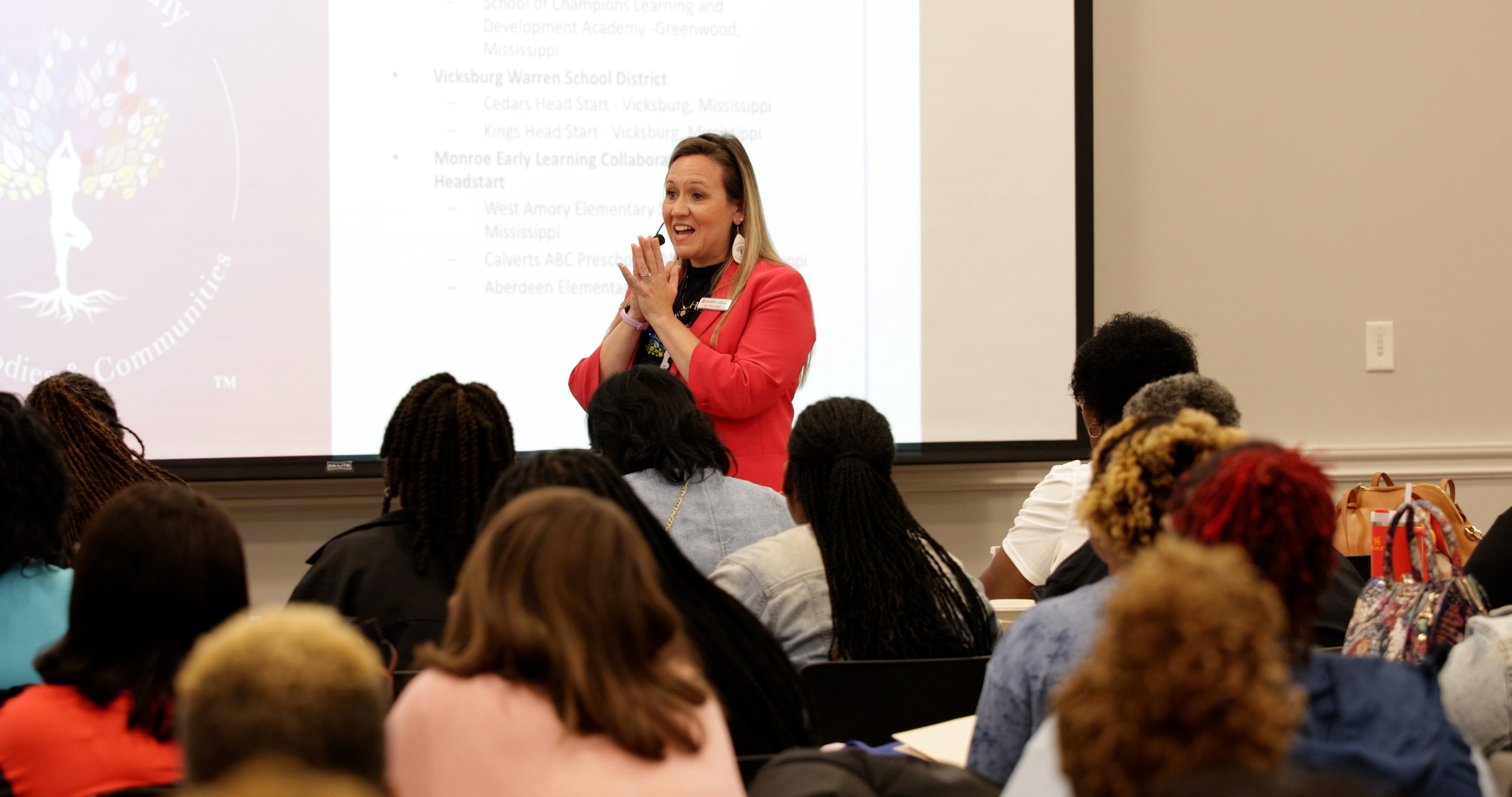 Alicia Stapp speaking at a conference