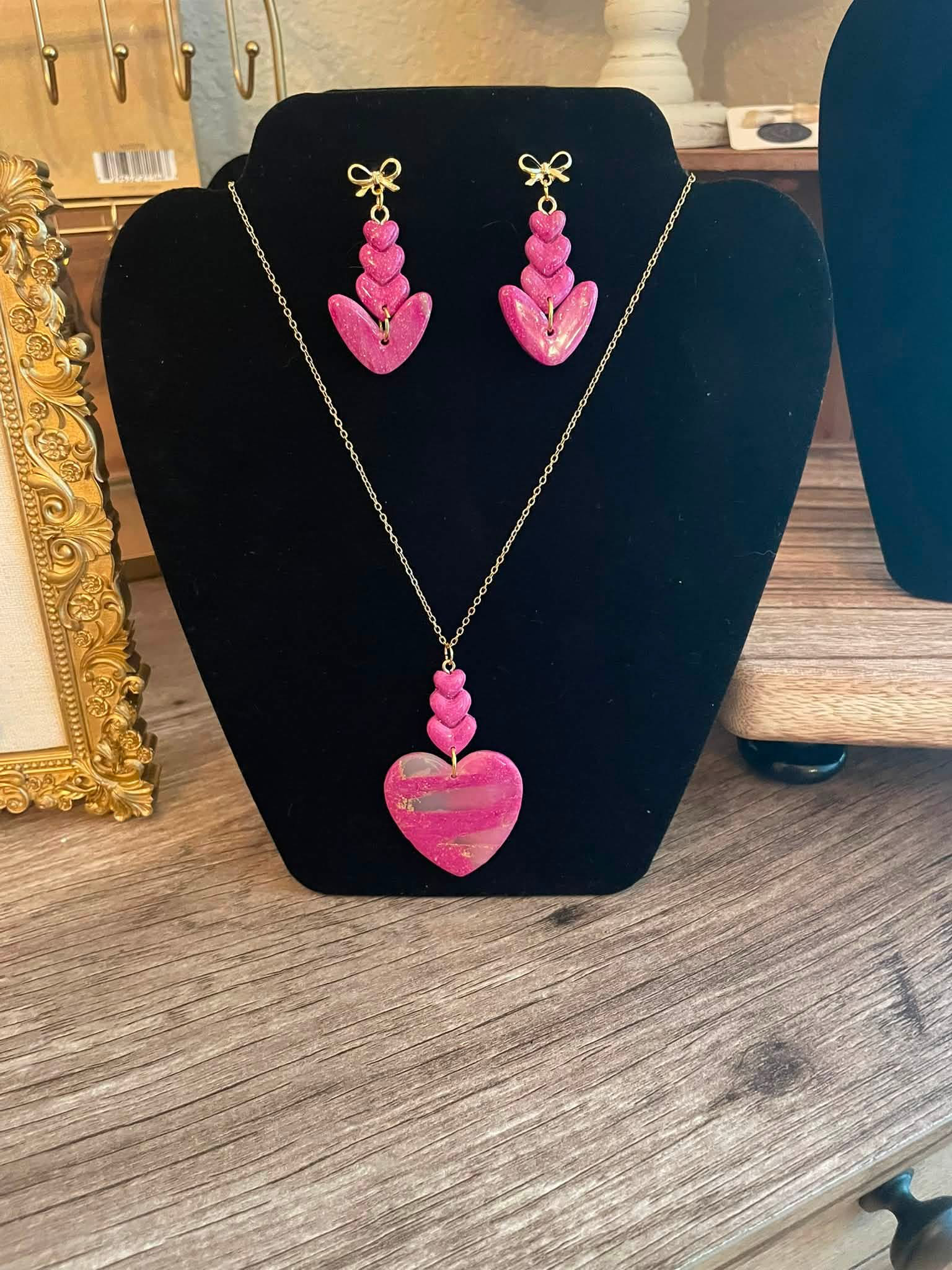 Strawberry Moon Collection - Set of Earrings and Necklace