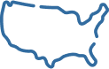 an icon outlining the United States indicating Hampton Roads Water Services is proudly Made in the USA