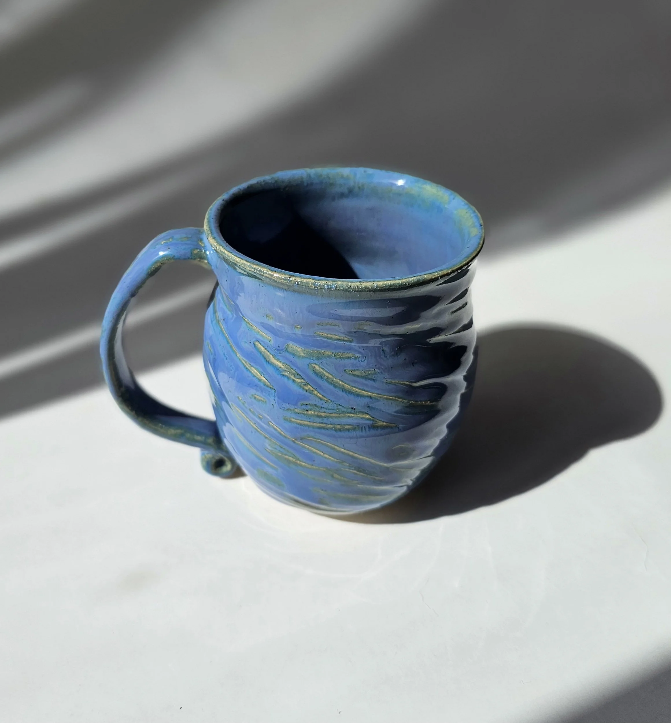 Textured Blue Mug