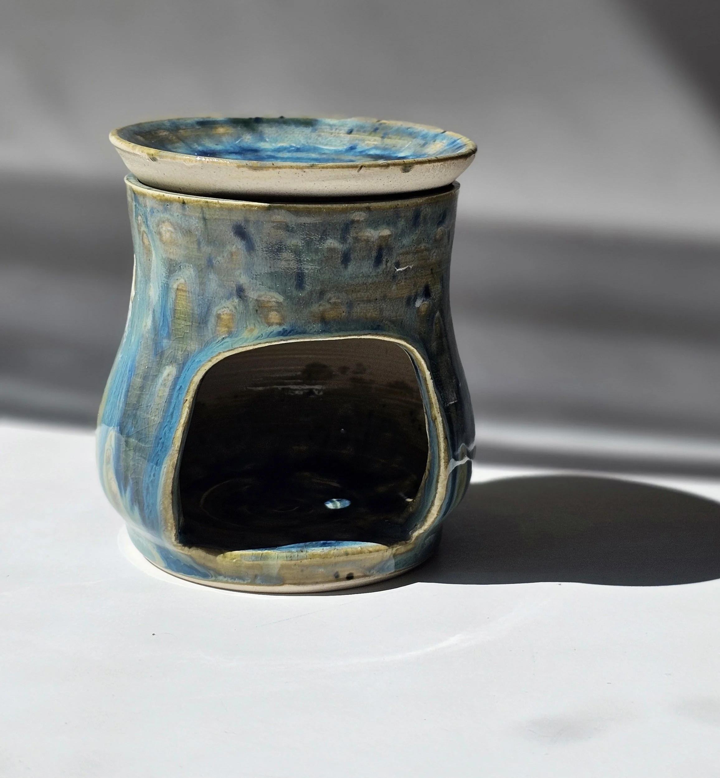 Blue & Green Spotted Wax Warmer