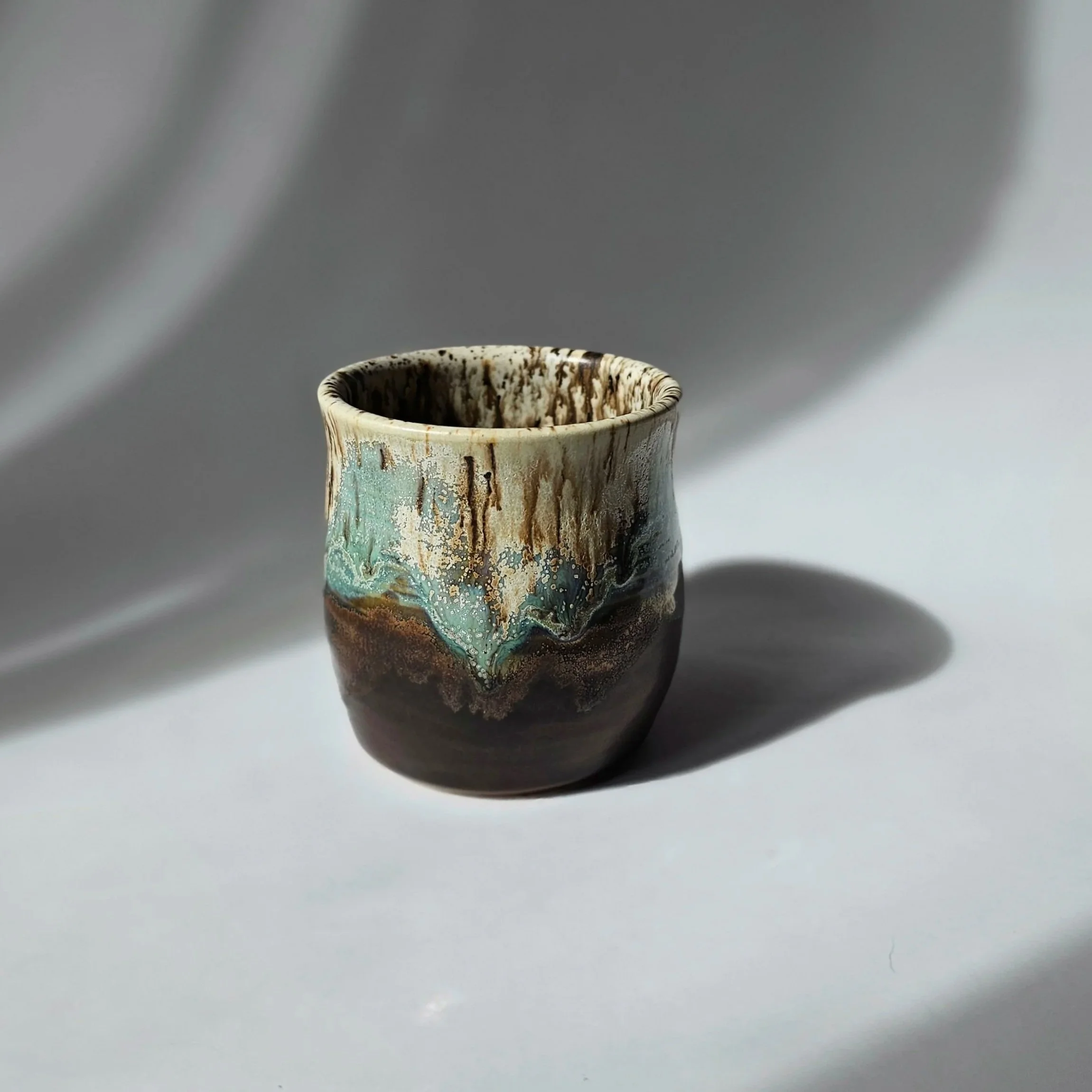 Spotted Cream & Brown Cup